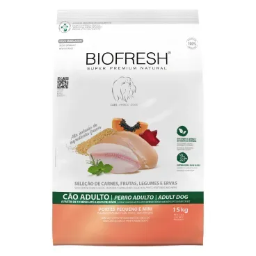 Racao Biofresh Caes Adultos Racas Pequenas e Minis_15KG_FRENTE